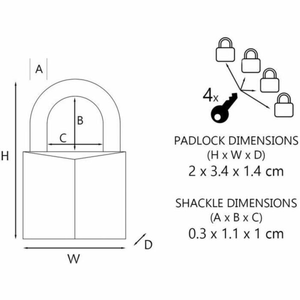 Travel Padlock Master Lock - Image 2