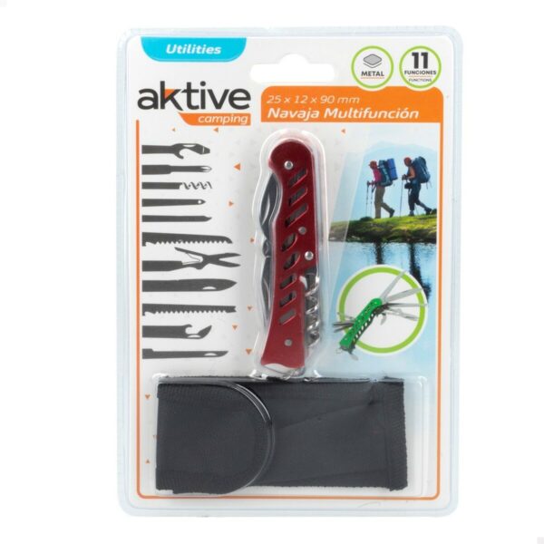 Multi-purpose knife Aktive Green Camping 2,5 x 9 x 1,2 cm (24 Units) - Image 4