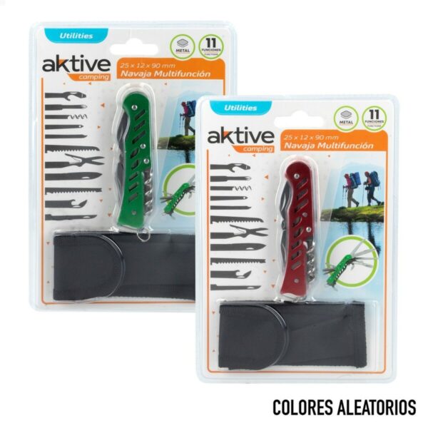 Multi-purpose knife Aktive Green Camping 2,5 x 9 x 1,2 cm (24 Units) - Image 5