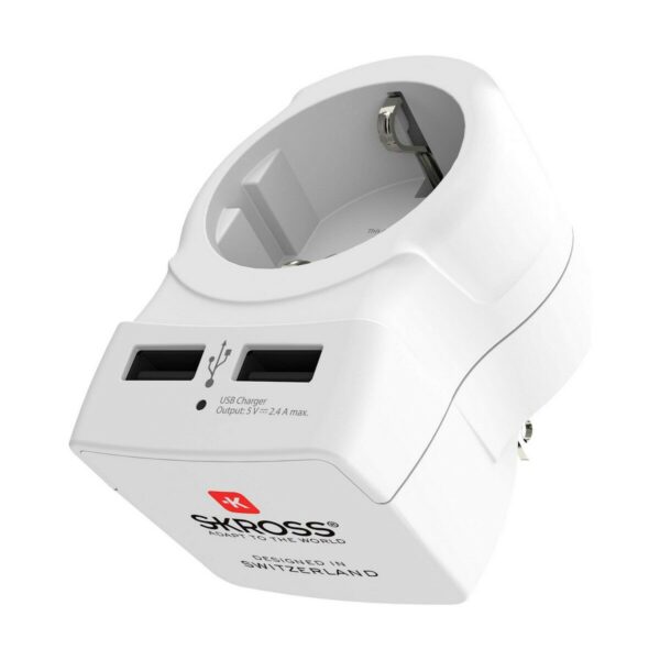 Current Adaptor Skross 1500281 USB x 2 European United States - Image 3