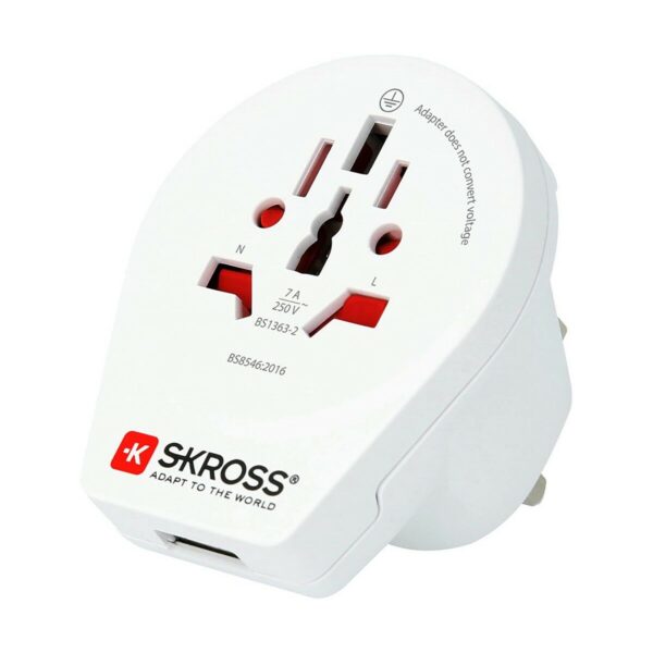 Current Adaptor Skross 1500267 United Kingdom International 1 x USB - Image 2