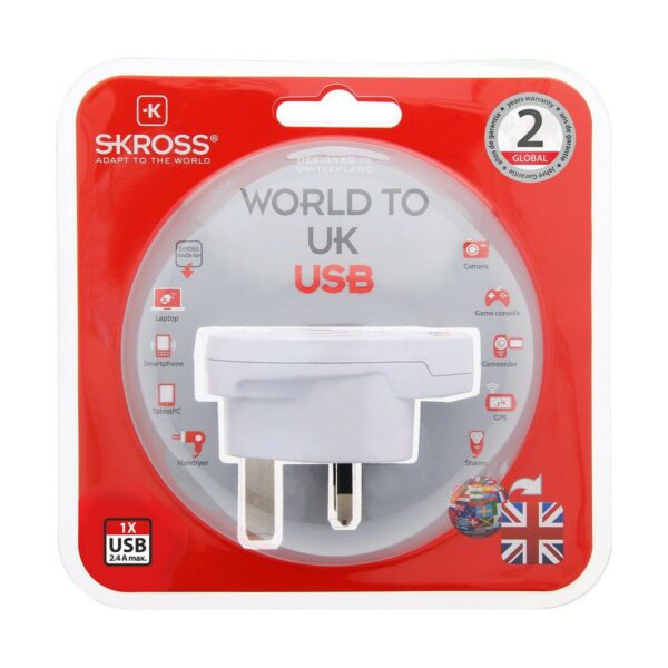 Current Adaptor Skross 1500267 United Kingdom International 1 x USB - Image 5