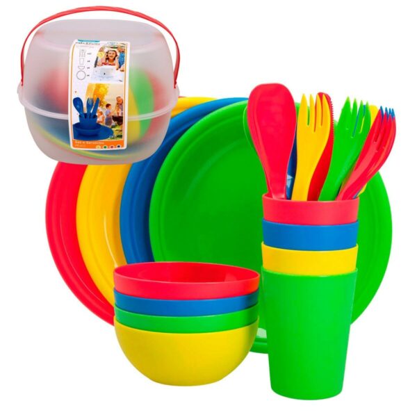 Picnic set Aktive 22,5 x 1,5 x 22,5 cm polypropylene (4 Units) - Image 2