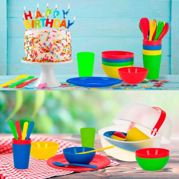 Picnic set Aktive 22,5 x 1,5 x 22,5 cm polypropylene (4 Units) - Image 3