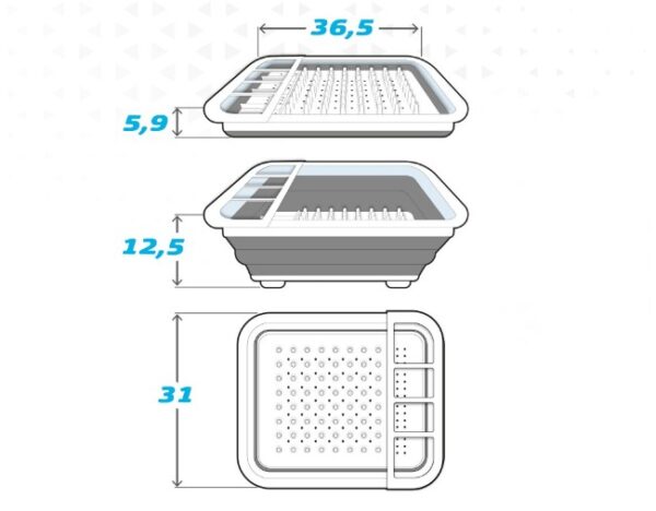 Folding Draining Rack for Kitchen Aktive 6 Units - Image 6