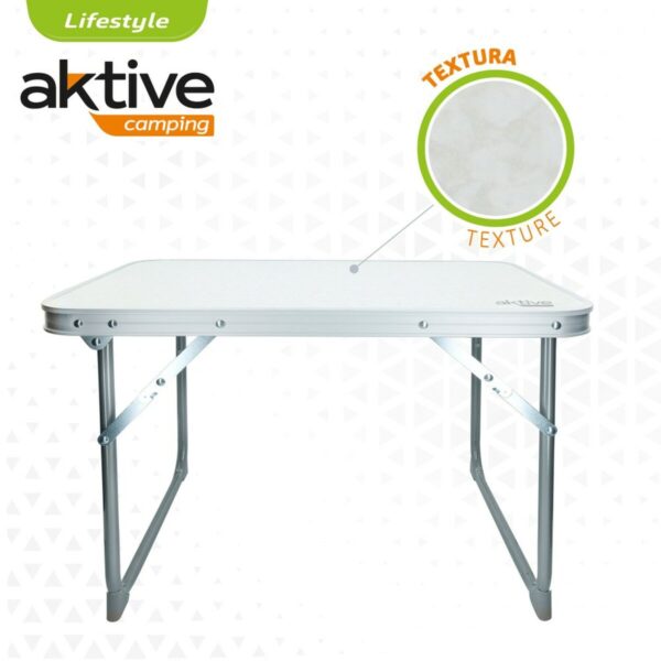 Folding Table Aktive White 60 x 40 x 40 cm (4 Units) - Image 4