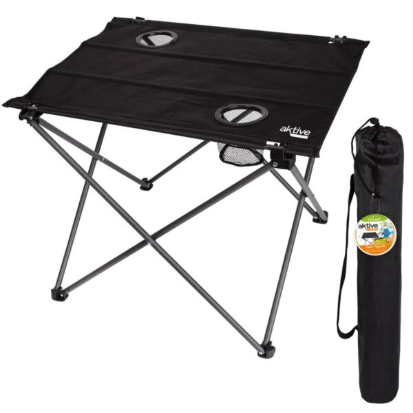 Folding Table Aktive Black Textile 61 x 51 x 50 cm (4 Units) - Image 2