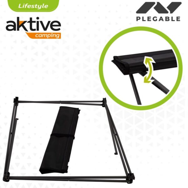 Folding Table Aktive Black Textile 61 x 51 x 50 cm (4 Units) - Image 4