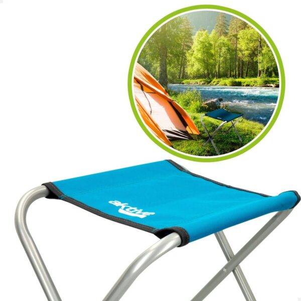 Folding Stool Aktive Blue Camping 30 x 37 x 40 cm (4 Units) - Image 2