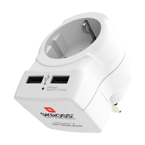 Current Adaptor Skross 1500280 USB x 2 European United Kingdom - Image 4