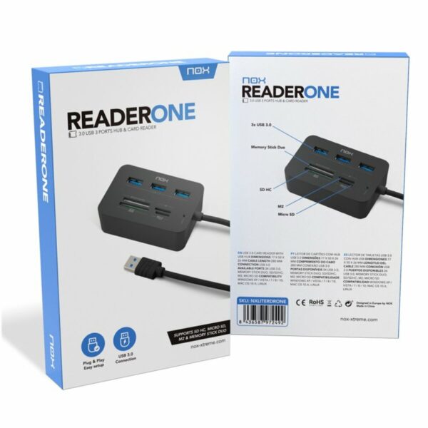 External Card Reader Nox NXLITERDRONE USB x 3 - Image 2
