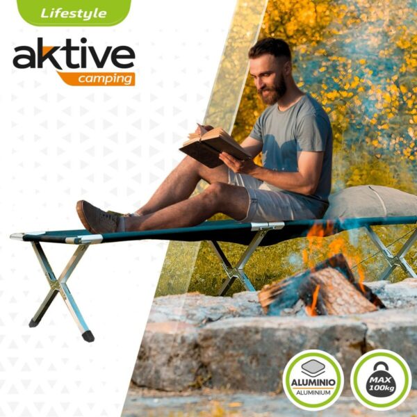 Bed Aktive Black Foldable 190 x 42 x 64 cm (2 Units) - Image 3